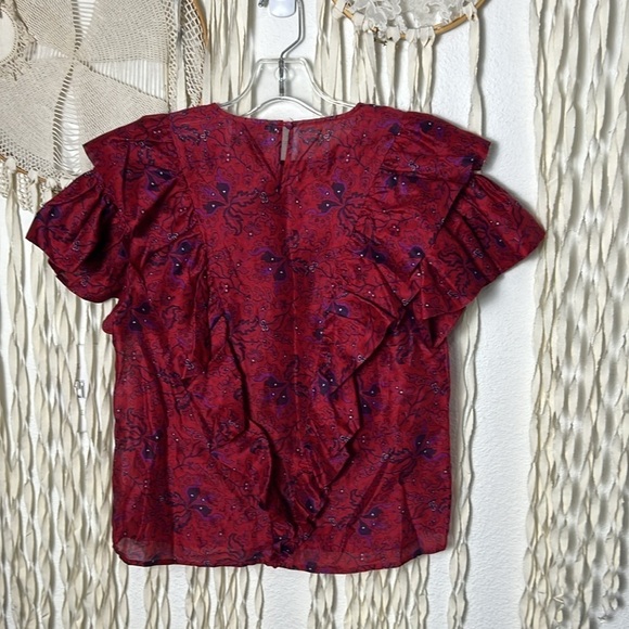 Les Coyotes De Paris Tina Ruffle Blouse size 34/(XS/S) - Picture 13 of 13